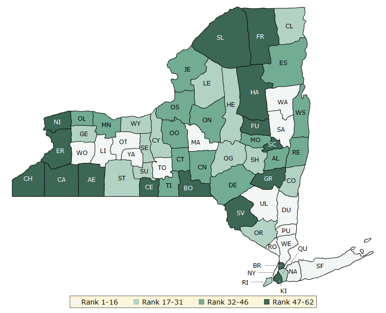 2016 Health Outcomes - New York